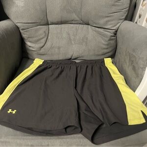 5/$100 Under Armour Grey/Yellow Shorts